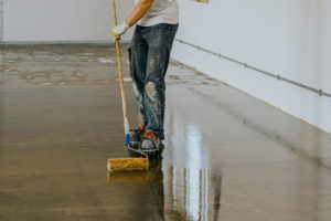 Decorative concrete floors are notoriously low maintenance.